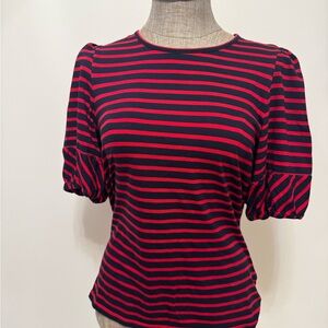 Vintage Ralph puff sleeve Striped top M